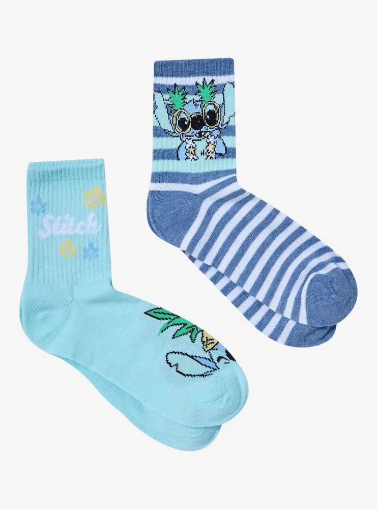 DISNEY LILO & STITCH Ladies 5 Pair No Show Socks 'HERE FOR THE