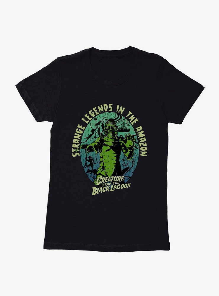 Creature From The Black Lagoon Strange Legends Womens T-Shirt