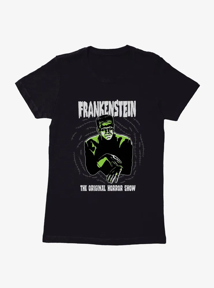 Universal Monsters Frankenstein The Original Horror Show Womens T-Shirt