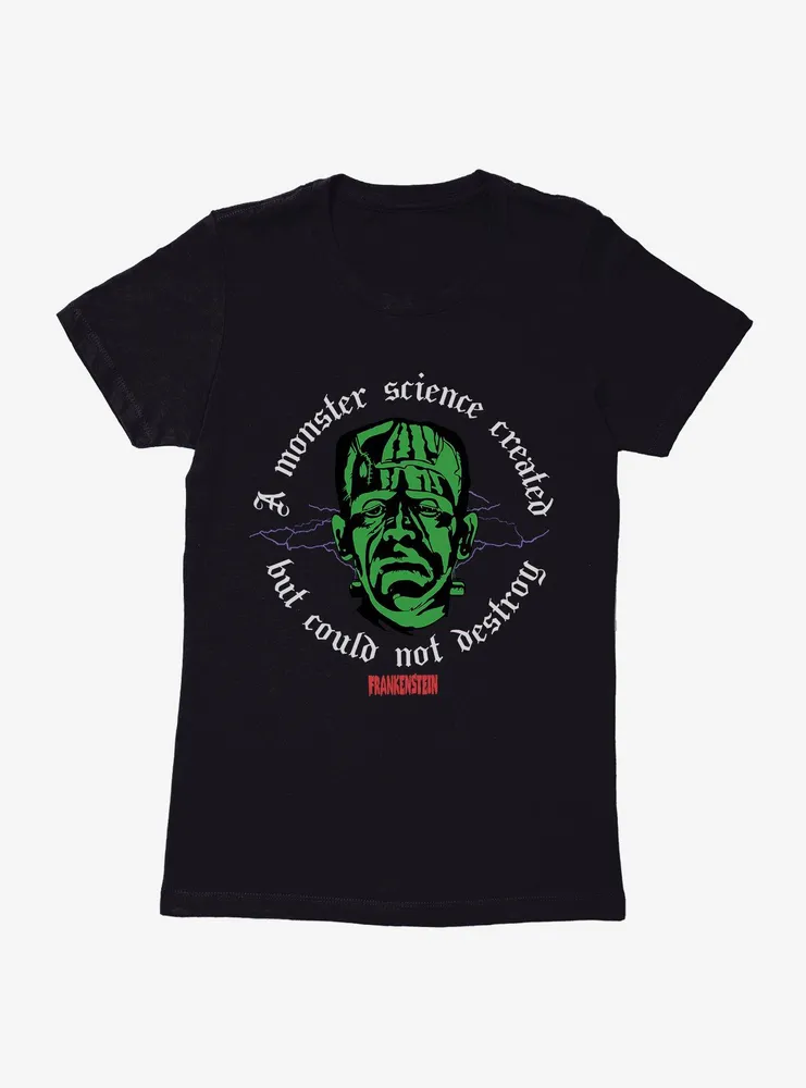 Universal Monsters Frankenstein A Monster Science Womens T-Shirt