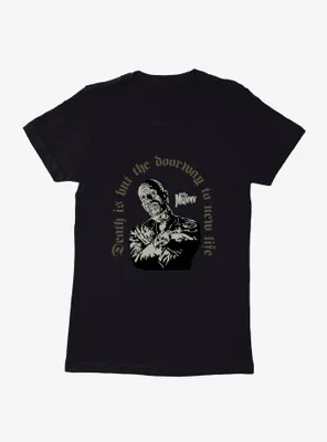 Universal Monsters The Mummy Death Is  A Doorway Womens T-Shirt