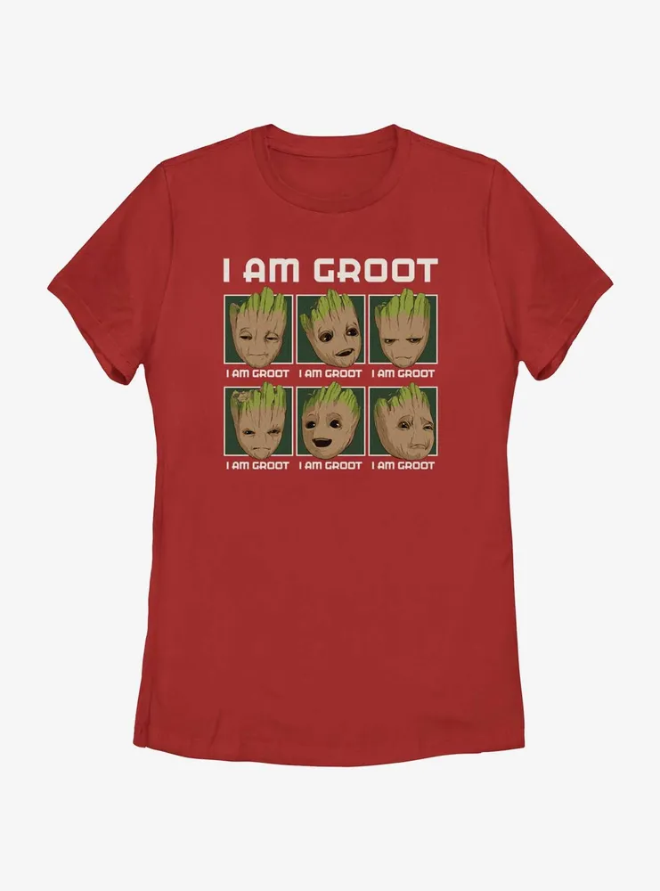 Marvel I Am Groot Expressions Womens T-Shirt