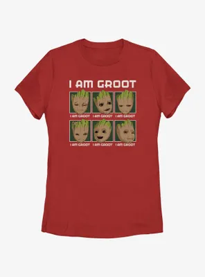 Marvel I Am Groot Expressions Womens T-Shirt