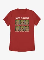 Marvel I Am Groot Expressions Womens T-Shirt