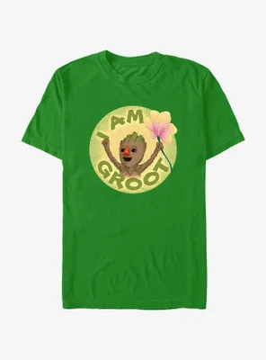 Marvel I Am Groot With Flower T-Shirt