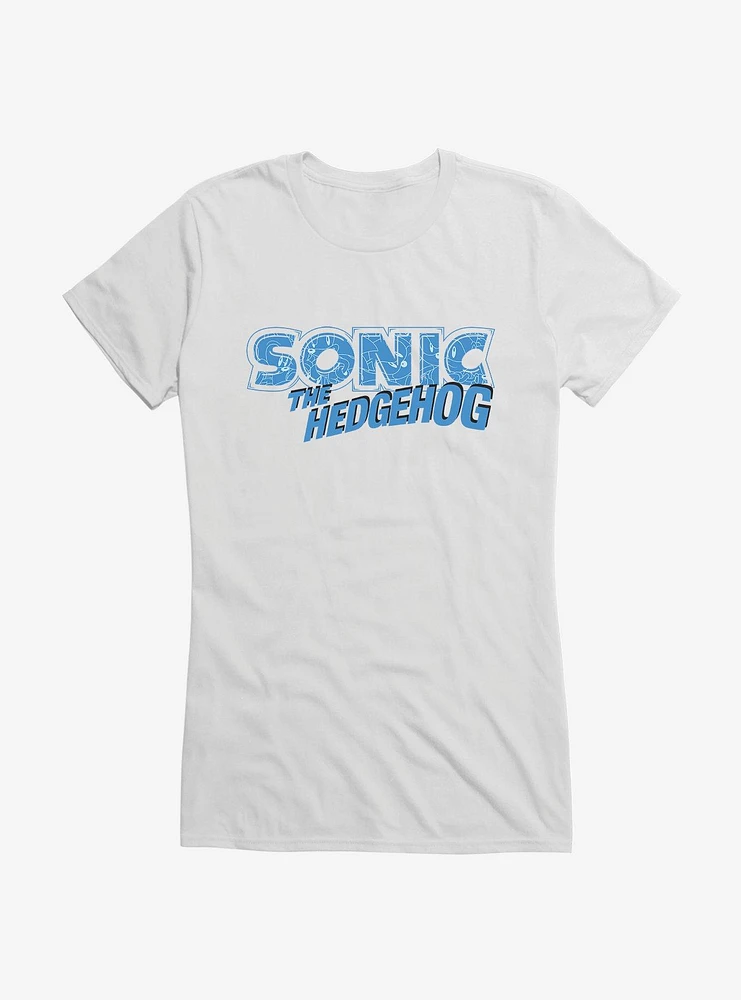 Sonic The Hedgehog Classic Title Girls T-Shirt