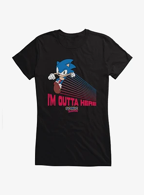 Sonic The Hedgehog I'm Outta Here Girls T-Shirt