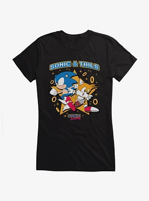 Sonic The Hedgehog And Tails Rings Girls T-Shirt