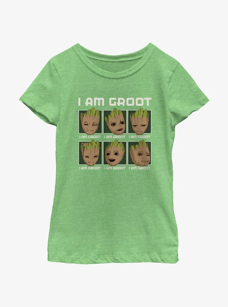 Marvel I Am Groot Expressions Youth Girls T-Shirt