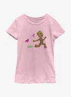 Marvel I Am Groot Bird Chase Youth Girls T-Shirt