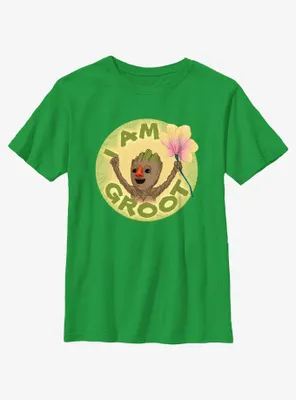 Marvel I Am Groot With Flower Youth T-Shirt