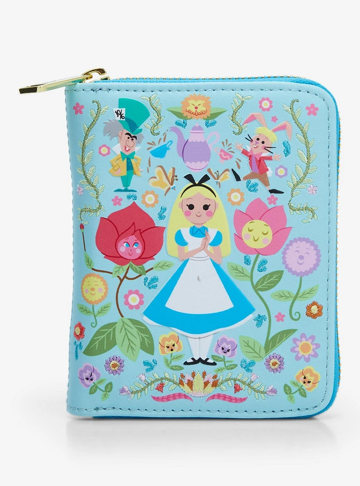 Loungefly Disney Alice in Wonderland Folk Portrait Zip Wallet - BoxLunch Exclusive