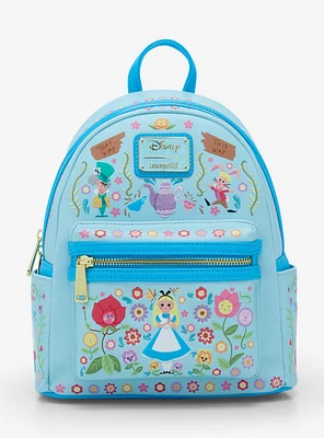 Loungefly Disney Alice in Wonderland Floral Folk Art Mini Backpack - BoxLunch Exclusive