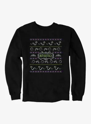 Beetlejuice Ugly Christmas Sweater Pattern Sweatshirt