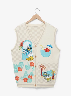 Our Universe Disney Donald Duck Beach Checkered Sweater Vest - BoxLunch Exclusive