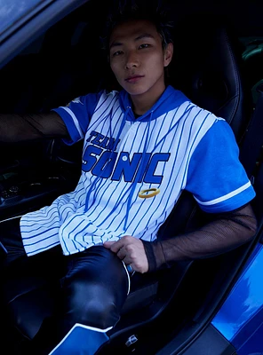 Sonic The Hedgehog Team Hooded Baseball Jersey