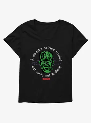 Universal Monsters Frankenstein A Monster Science Womens T-Shirt Plus