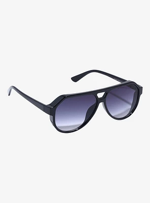 Black Mirror Lens Aviator Sunglasses
