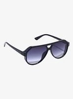 Black Mirror Lens Aviator Sunglasses