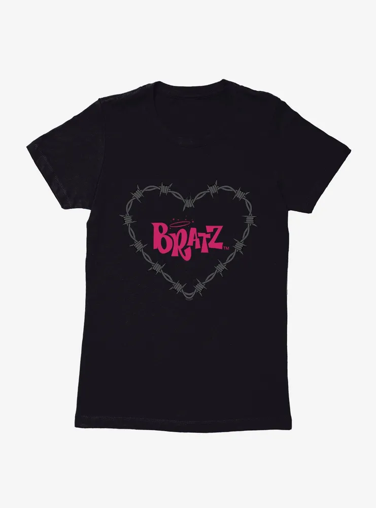 Bratz Barb Wire Heart Womens T-Shirt