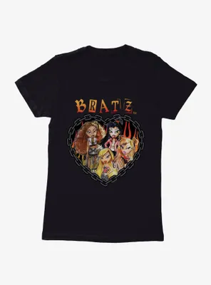 Bratz Flame Chain Heart Womens T-Shirt