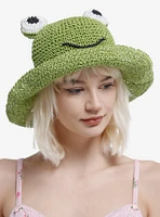 Frog Straw Bucket Hat