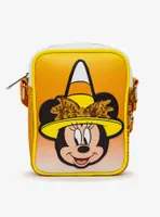 Disney Minnie Mouse Witch with Orange Sequin Bow Crossbody Bag