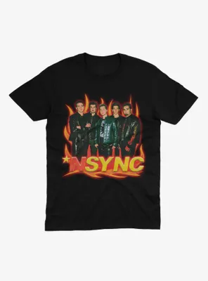 NSYNC Group Photo Flames T-Shirt