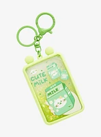 Cat Milk Green Shaker Key Chain