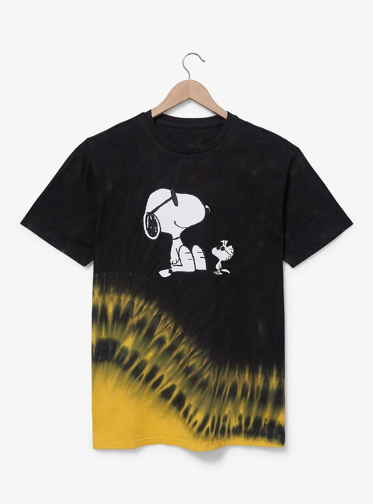 Peanuts Snoopy and Woodstock Sunglasses Tie-Dye T-Shirt — BoxLunch Exclusive