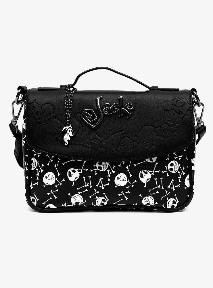 Disney Nightmare Before Christmas Jack Faces and Bones Crossbody Bag