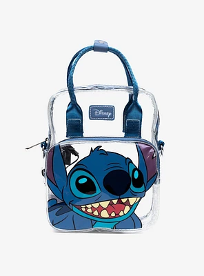 Disney Lilo & Stitch Light Up Smiling Expression Transparent Crossbody Bag