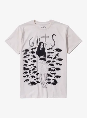 Olivia Rodrigo Guts Eyes Boyfriend Fit Girls T-Shirt