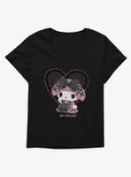 My Melody Lacey Black Heart Womens T-Shirt Plus