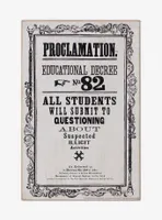 Harry Potter Proclamation 82 Wall Art