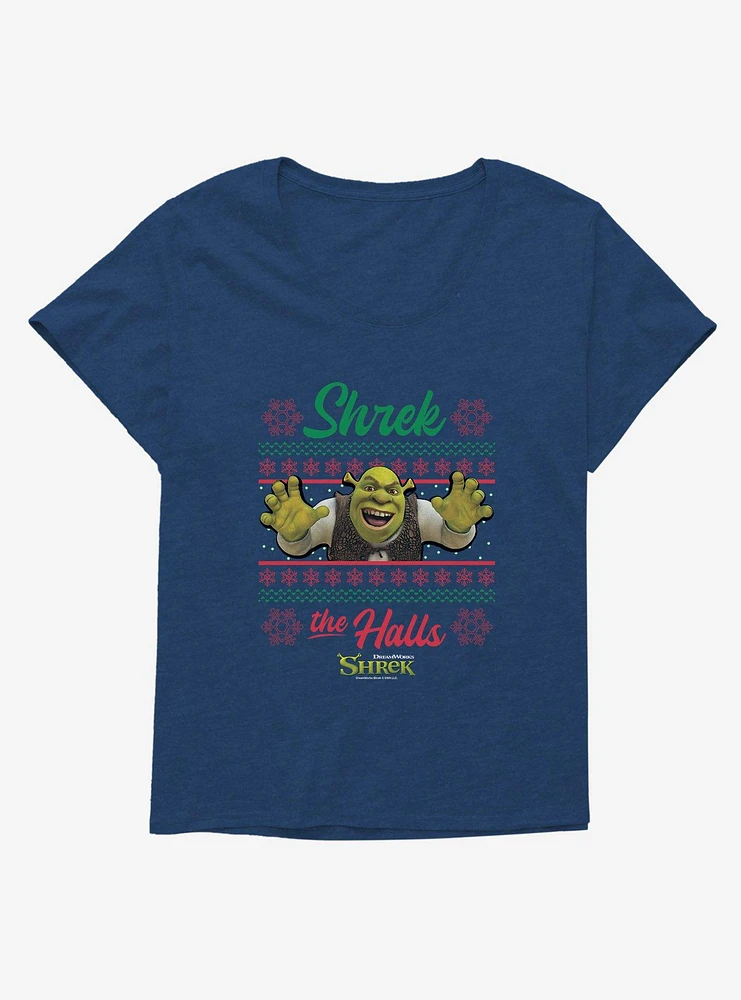 Shrek The Halls Ugly Christmas Sweater Girls T-Shirt Plus