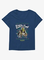 Shrek The Halls! Group Ugly Christmas Sweater Girls T-Shirt Plus