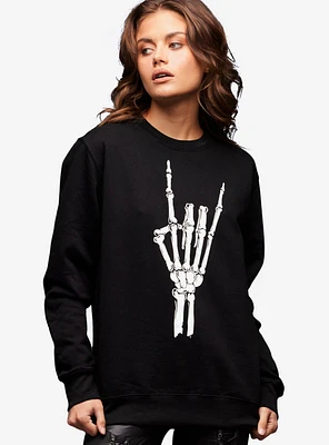 Metal Skeleton Hand Girls Sweatshirt