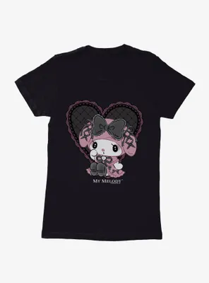 My Melody Lacey Black Heart Womens T-Shirt