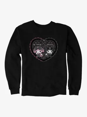 My Melody & Kuromi Black Lacey Heart Sweatshirt