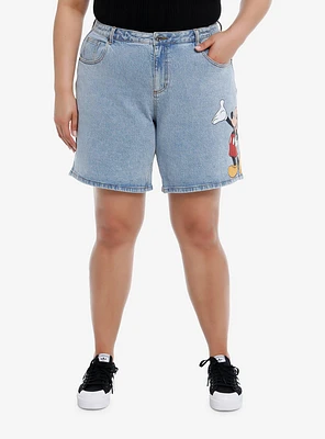 Disney Mickey Mouse Bermuda Jean Shorts Plus