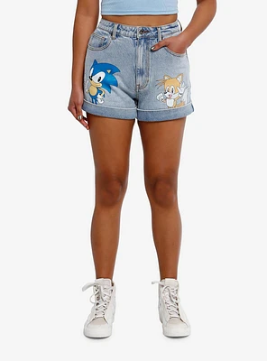 Sonic The Hedgehog & Tails Mom Shorts