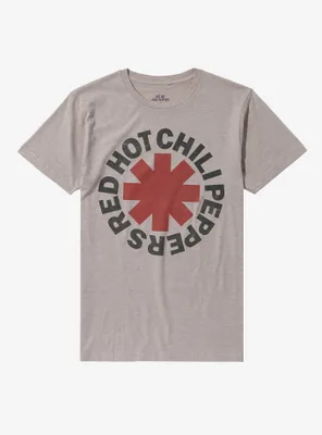 Red Hot Chili Peppers Logo Heather Oatmeal Boyfriend Fit Girls T-Shirt