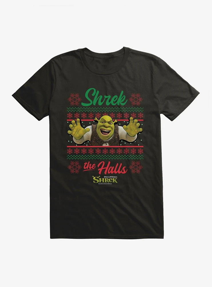 Shrek The Halls Ugly Christmas Sweater T-Shirt