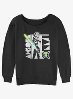 Star Wars Ahsoka Rebel Lightsaber Womens Slouchy Sweatshirt