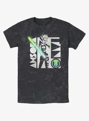 Star Wars Ahsoka Rebel Lightsaber Mineral Wash T-Shirt