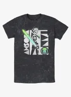 Star Wars Ahsoka Rebel Lightsaber Mineral Wash T-Shirt