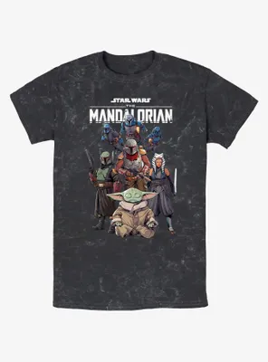 Star Wars Ahsoka Mandalorian Group Mineral Wash T-Shirt