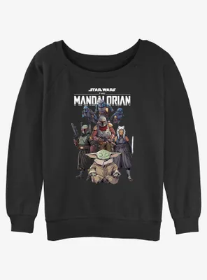 Star Wars Ahsoka Mandalorian Group Womens Slouchy Sweatshirt