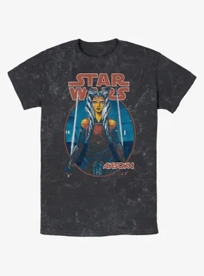 Star Wars Ahsoka Twin Sabers Mineral Wash T-Shirt